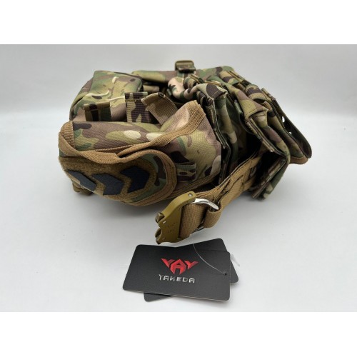 Пояс разгрузочный YAKEDA тактический с подсумками в Видном